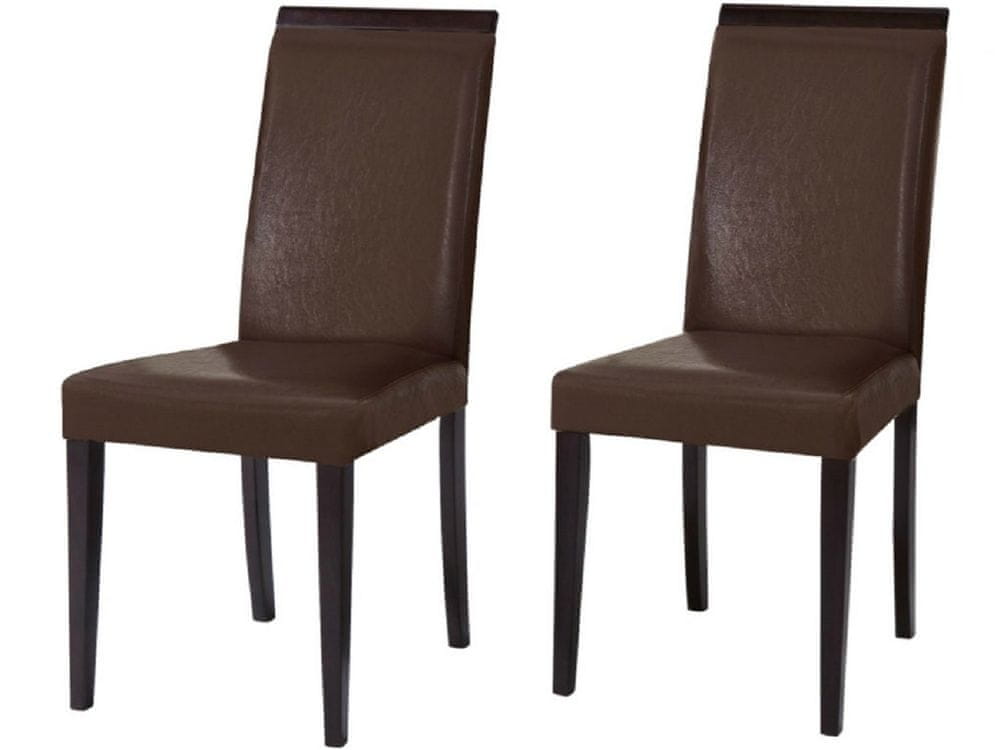 Danish Style Jedálenská stolička Reve (Súprava 2 ks), tmavohnedá/čierna